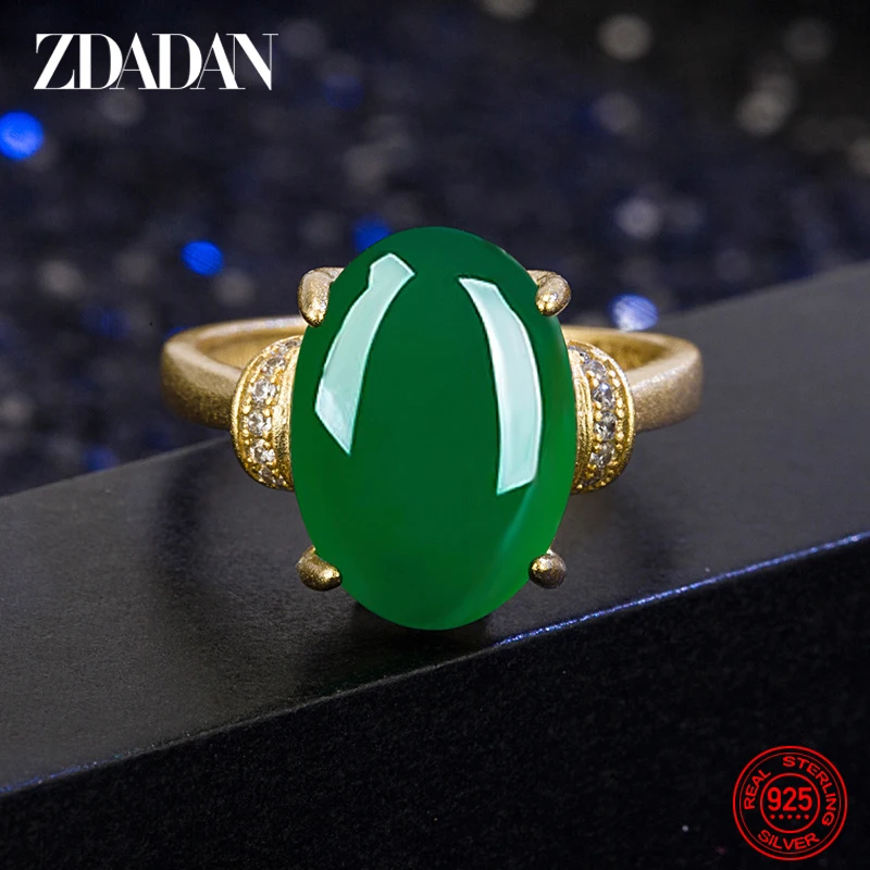 ZDADAN 여성용  옥 손가락 반지, 패션 파티 쥬얼리