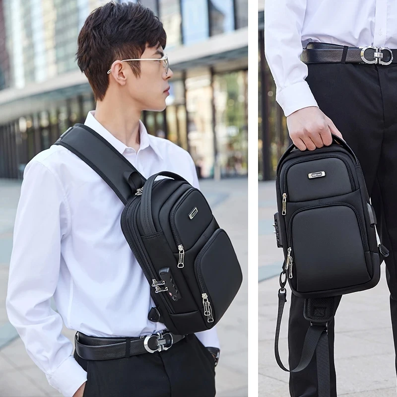 WIERSOON  Chest Bag New Anti-thief Men Crossbody