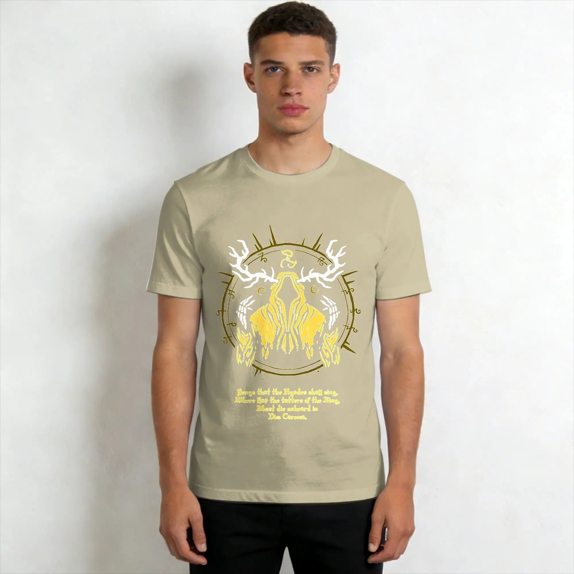 Vintage Hippie Print 100% Cotton Short Sleeve T-Shirt