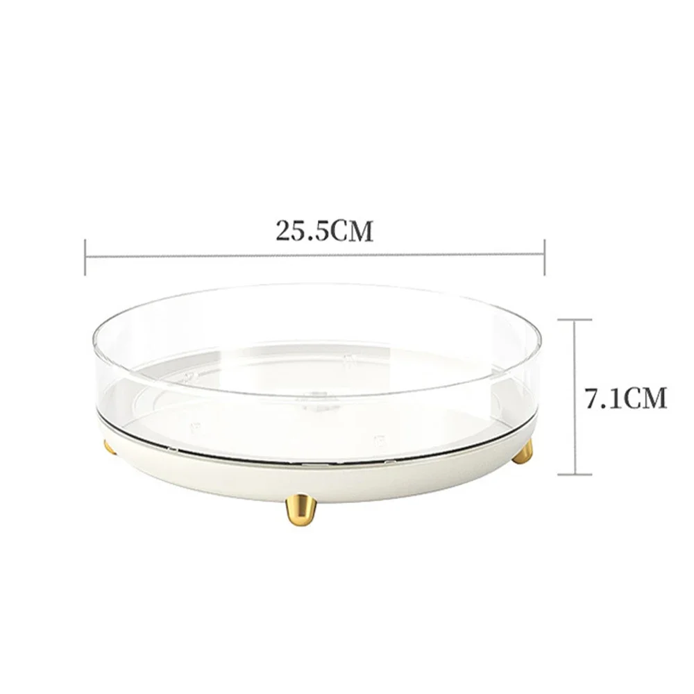 360 Rotating Tray Kitchen Storage Containers for Spice Jar Snack Food Tray Bathroom Storage Box Non Slip Cosmetics Organizer 6