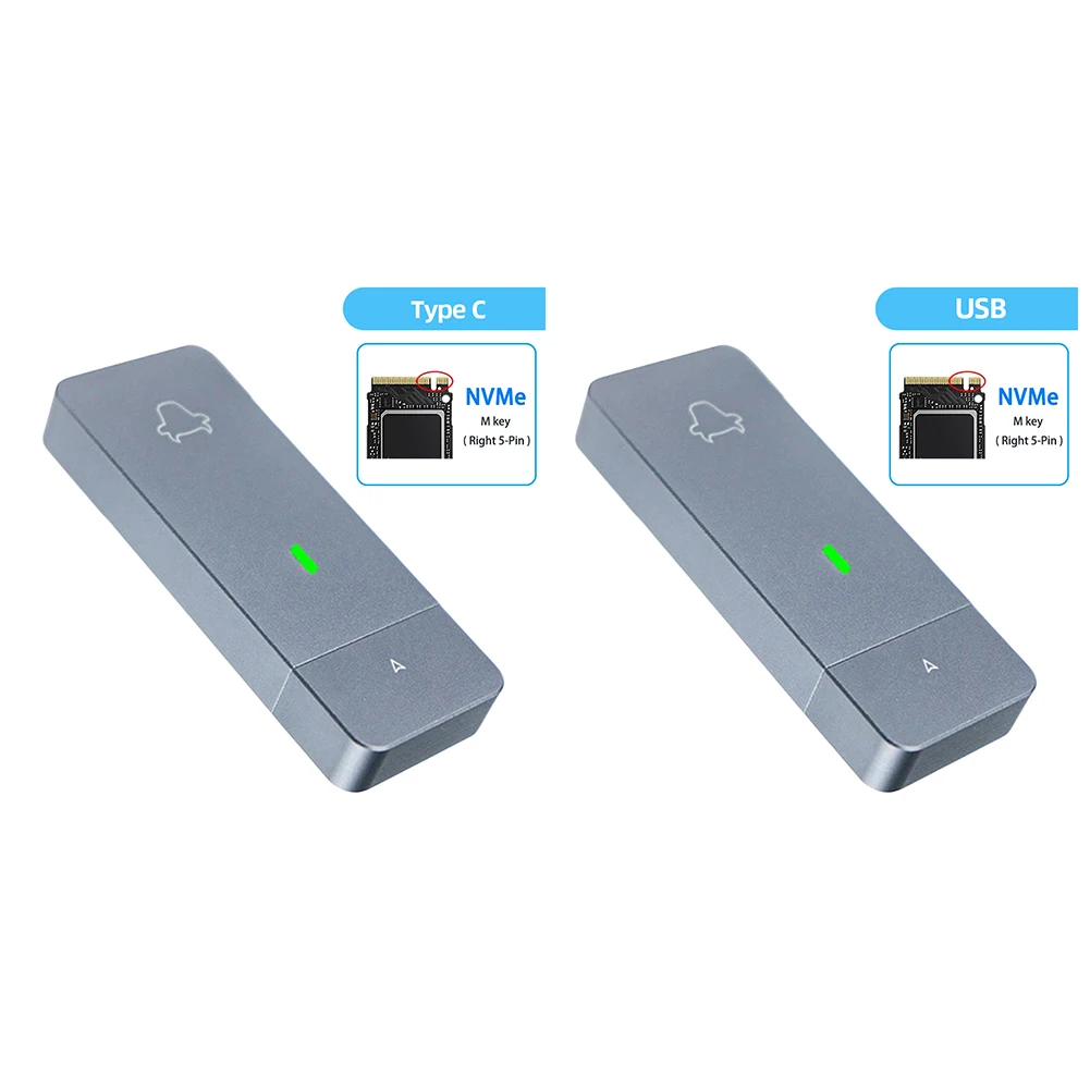 M.2 NVMe 2230 Portable SSD Box JMS583 Solid State Drive Case M.2 M Key External Hard Disk Box USB Type-C M&B Key for M2 2230 SSD
