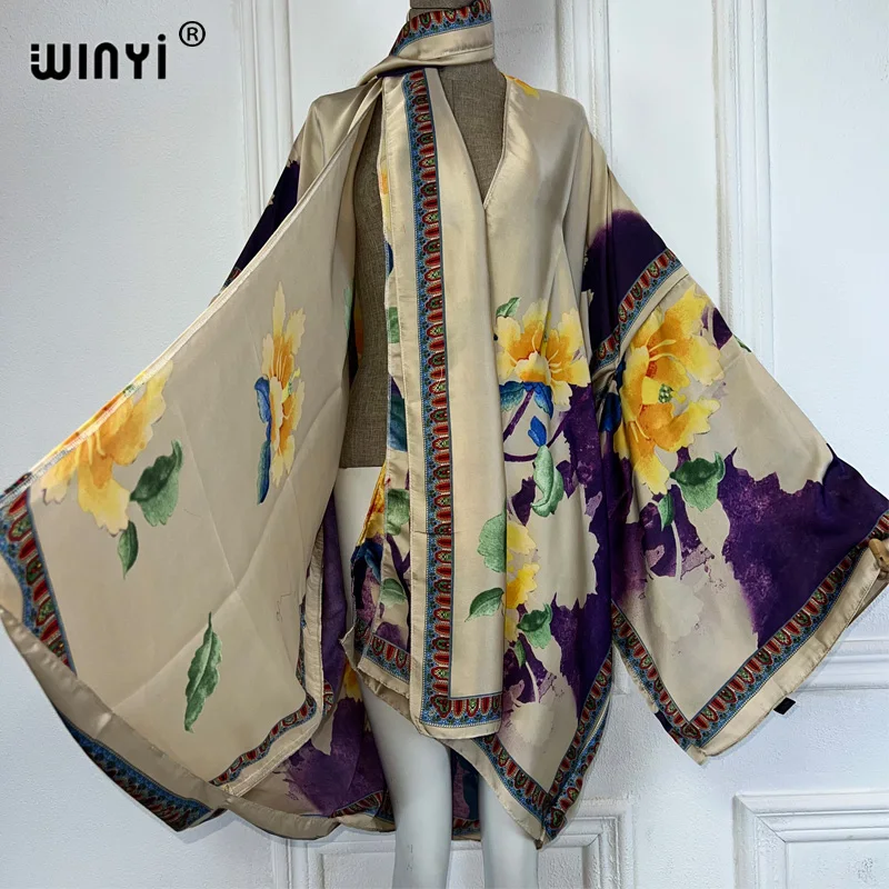 Summer beach outfits women Swim Suit Cover up kaftan boho Cardigan stitch Self Belt sexy Holiday long Sleeve print Kimono swimsuit cover up,swimsuit coverup