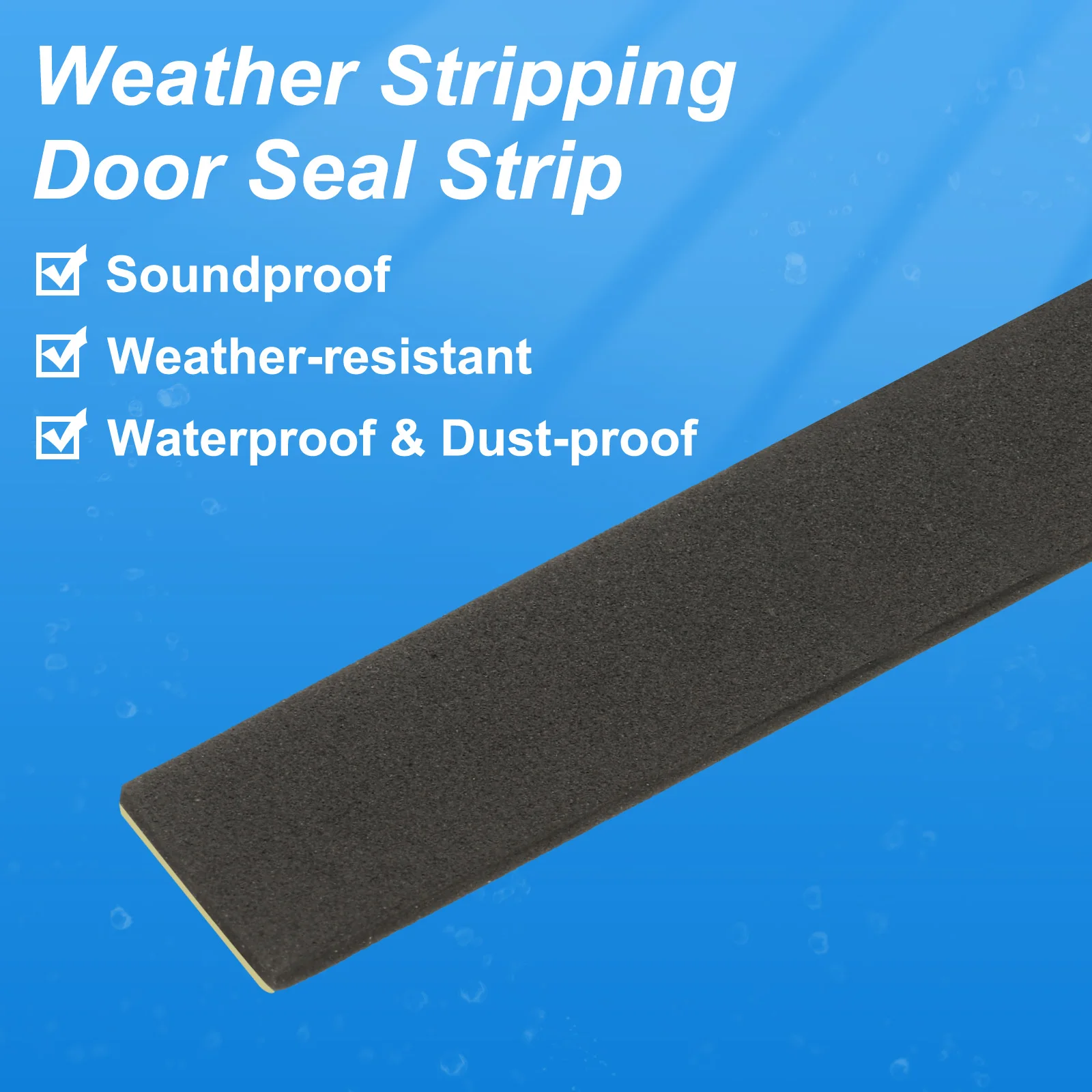 1/2/4pcs 5/10M Weather Stripping Door Seal Strip 1mm 2mm 3mm Thick Heat-resistant Soundproof Adhesive Tape for Door Windows