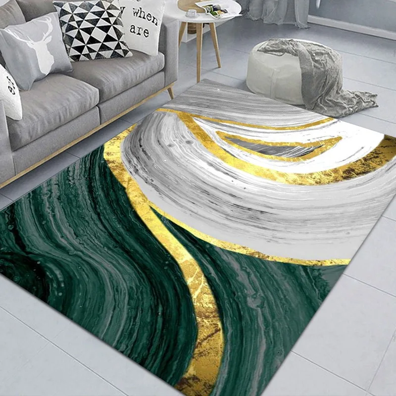 Abstract Marble Pattern Carpets For Bedroom Living Room Kitchen Floor