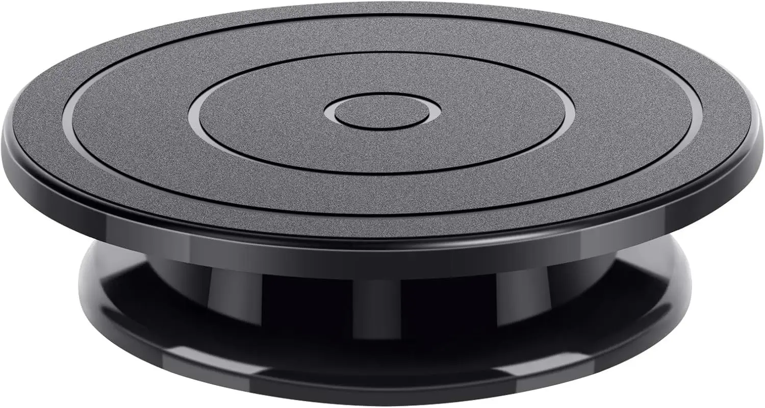 Turntable Rotate Turntable Sculpting Wheel Revolving Cake Turntable Black Painting Turn Table Lightweight Stand for Paint Spraying Spinner pottery wheel ceramic tools spinning turntable
