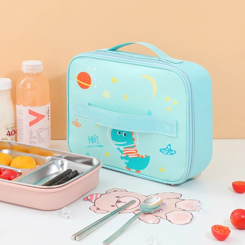 Lunch Bag Square Insulated Thermal Cooler Bento Box Food Carrier Portable Travel Picnic Delivery Meal Container