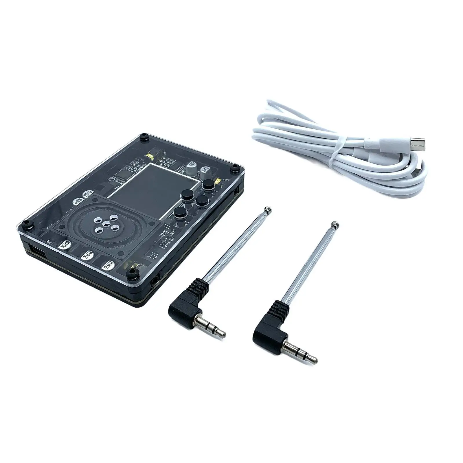 Mini Theremin Musical Module Music Lover Gift Detachable Antenna with Color Screen Display Built in Speaker Musical Instrument