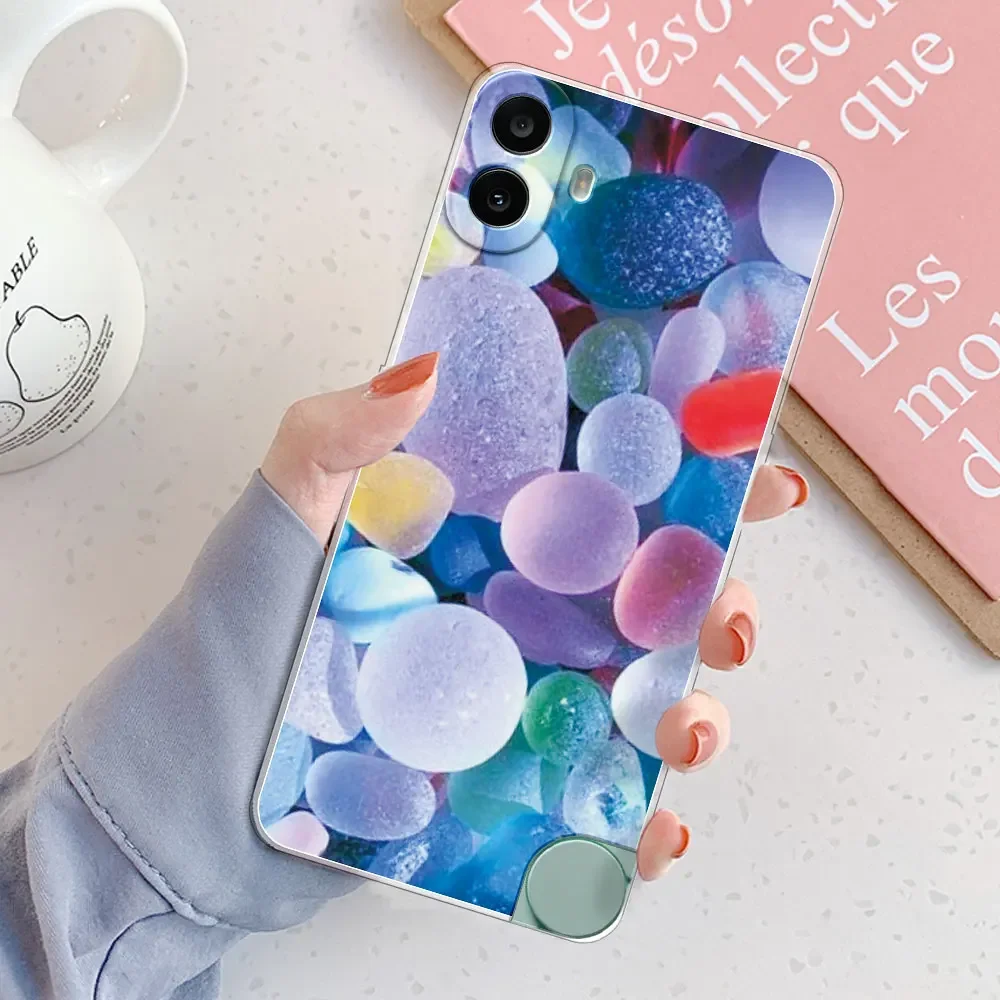 Clear Shockproof Silicone TPU Phone Case - Fashionable Soft Back Cover