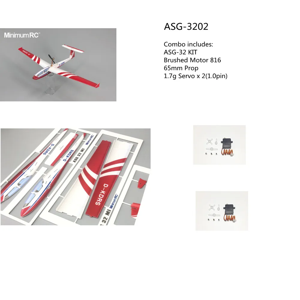 RC jedrilica ASG32 560mm 29g - EPP pjena, 2 boje