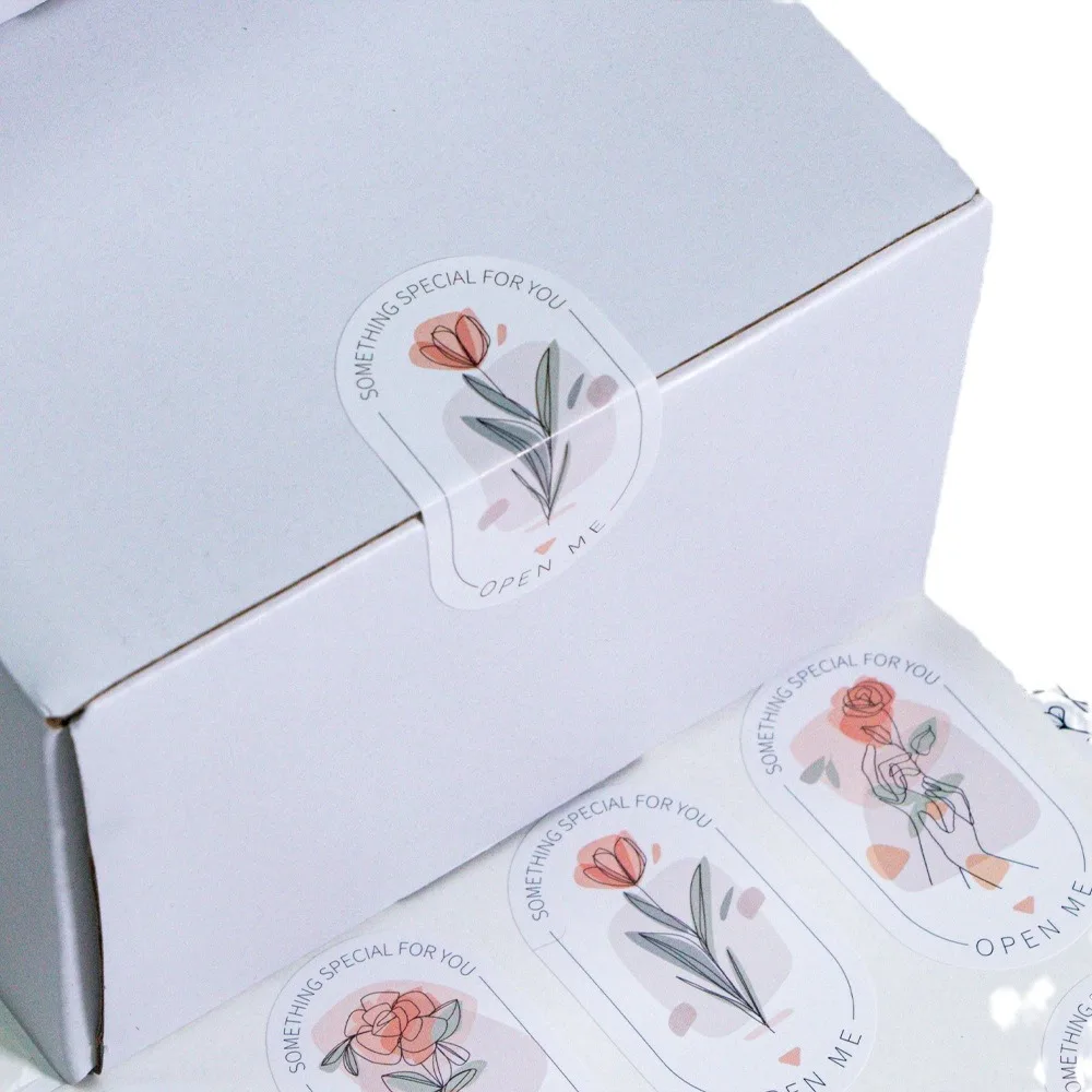 100pcs This Package Stickers Small Business Gift box packaging decor Thank You Sticker Seal Labels