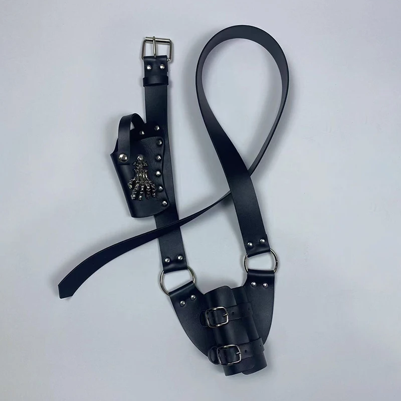 Adjustable Leather Shoulder Belt Sheath for Medieval Pirate Costume
