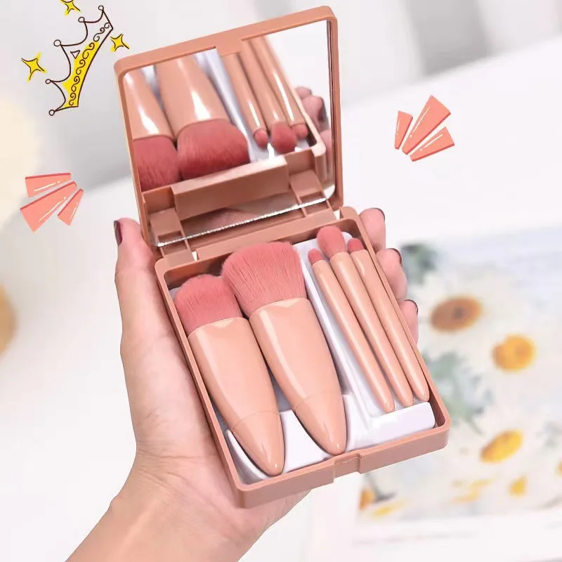 MakeupBrushesSetWithMirrorBoxBlushLipEyeShadowBrush