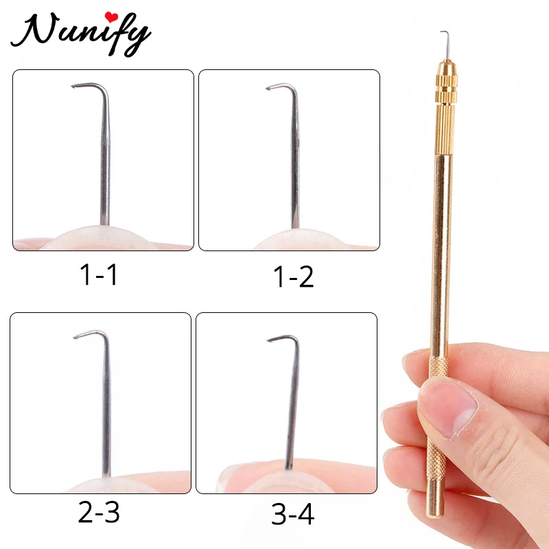 Ventilating Needle For Wig Making Brass Ventilating Holder And 4 Different Size Stainless Steel Needles Wig Making Kit Beginners