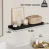Fixwal Floating Shelves for Wall, Wall Mounted Rustic Wood Shelves for Bathroom, Living Room, Bedroom and Kitchen, Wall Shelves 3