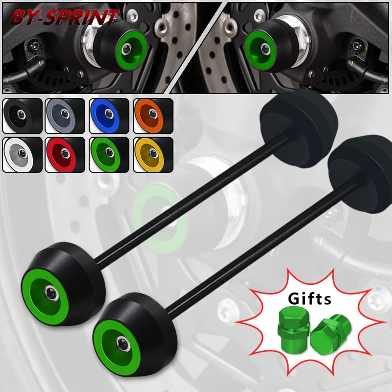 

For Z750 Z750S Z750R Z900 Z900RS Z650 Motorcycle CNC Front Axle Fork Wheel Crash Sliders Falling Protection Cap