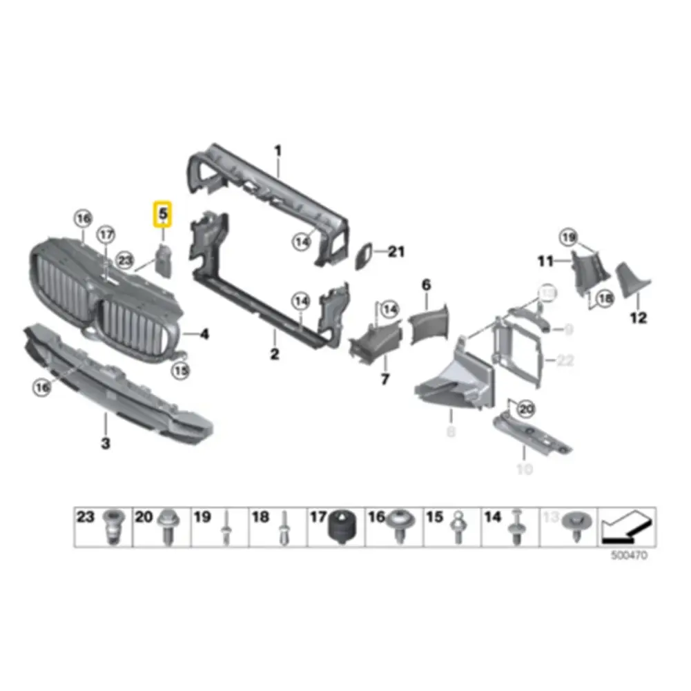 ׸  Ƽ  ÷ Ʈ 51749854640, BMW 5 ø G30/G31 2017-2020, 6 ø G32 GT, 7 ø G11/G12 