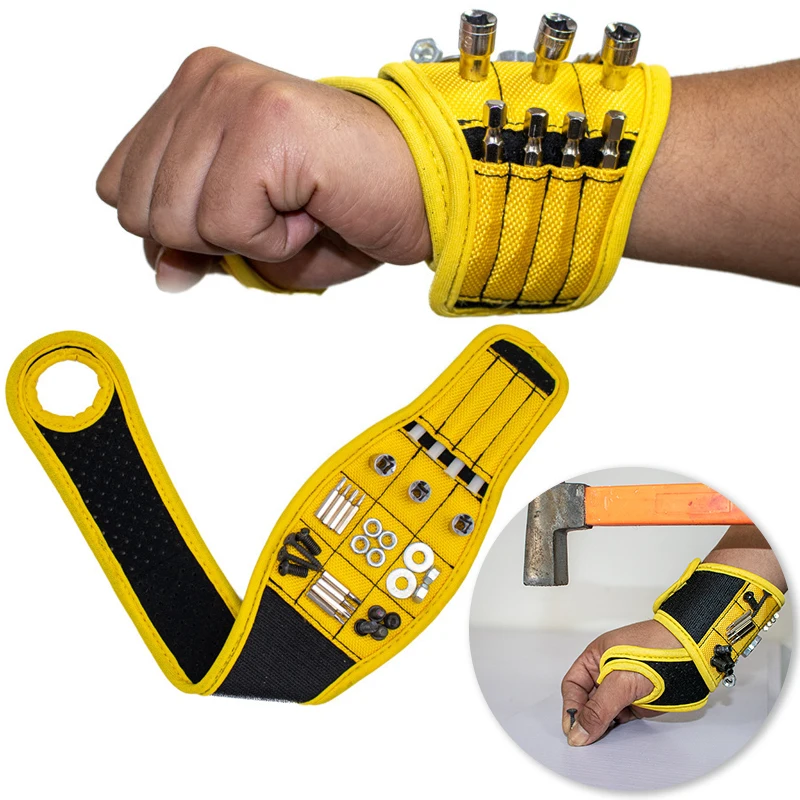 

Magnetic wristband Portable Tool Bag Nut Bolt Drill Bit Belt Screws Nails Strong Magnet Repair Assist Tool Organizer Storage