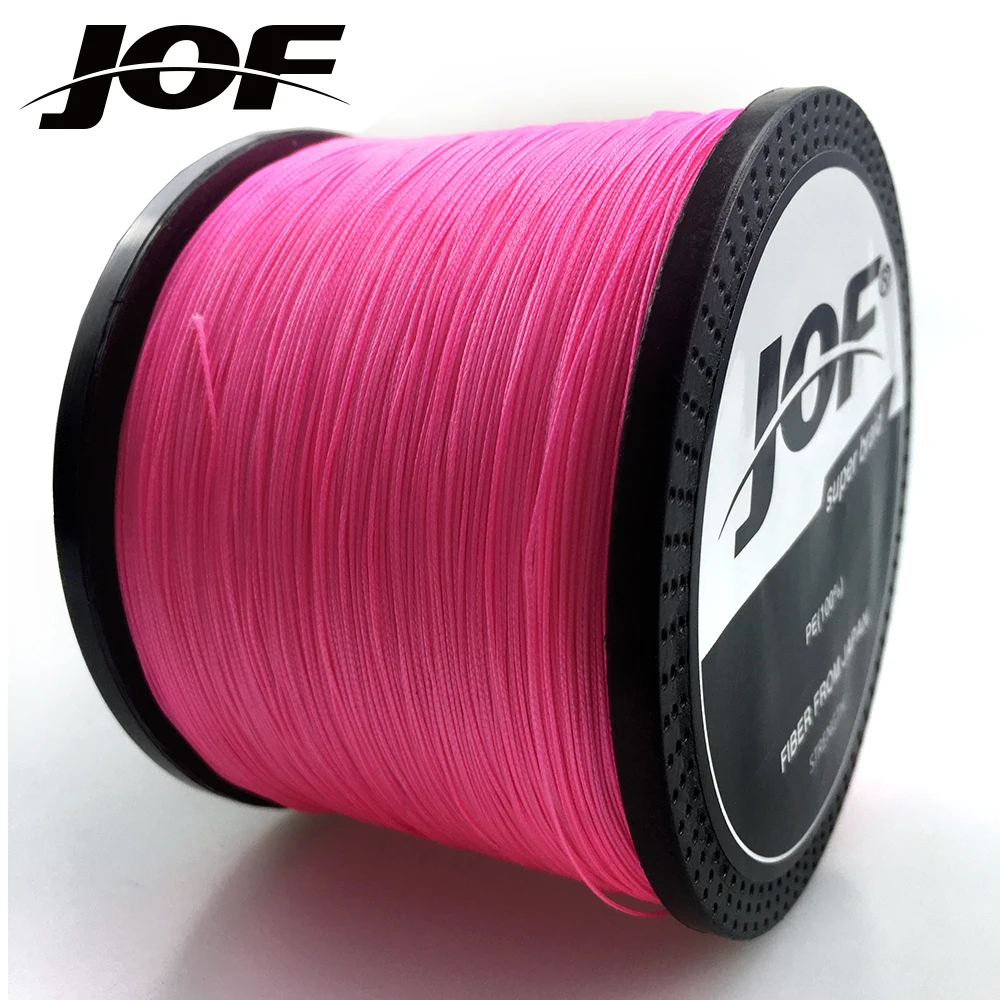 JOF D'eau Salée PE Ligne 10 12 18 28 35 40 50 60 80 100 120LB Ligne Pêche 300M Tressé 4 Brins PE Fil Multifilament Solide