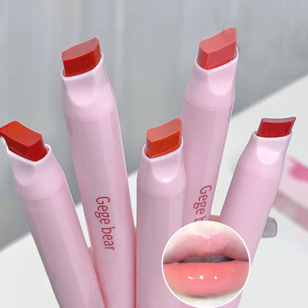 

Gegebear Water-light Mirror Lip Glaze Glitter Lip Tint Longlasting Moisturising Natural Solid Lipstick Pen Lip Makeup