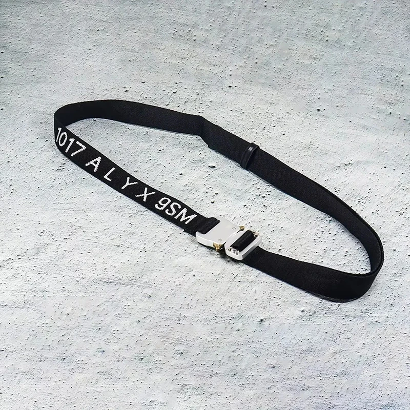 High Quality Woven Letter Logo 1017 ALYX 9SM Belt Functional Tactical Metal Buckle Street Unisex Adjustable Waist Belt Men Women