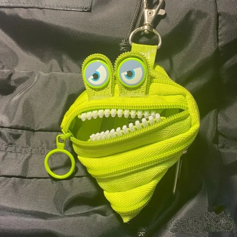 Monster Zipper Creative Change Key Lipstick Earphone Bag Hanging Ornament Mini Cute and Compact Buggy