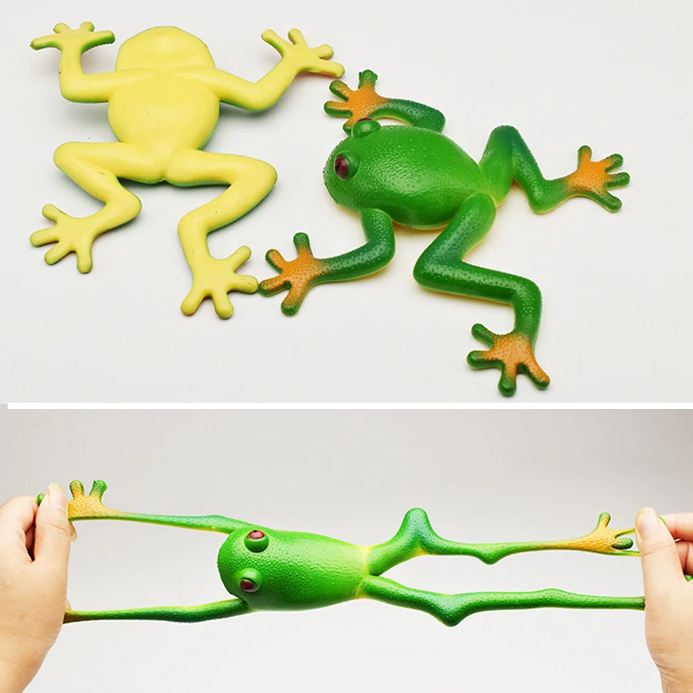 6 Pieces Frog Toys Realistic Frog Figurines Simulation Frog Animal Model  Soft Stretchy Spoof Vent Stress Toy TPR Tree Frog Frog Party Decorations  for