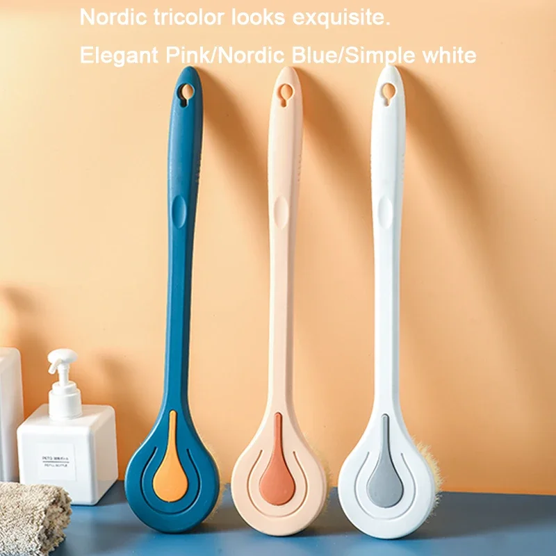 Long Handle Bath Brush Soft Hair Back Bath Brush Bathroom Body Mud Back Scrubber Shower Massage Exfoliation shower brush