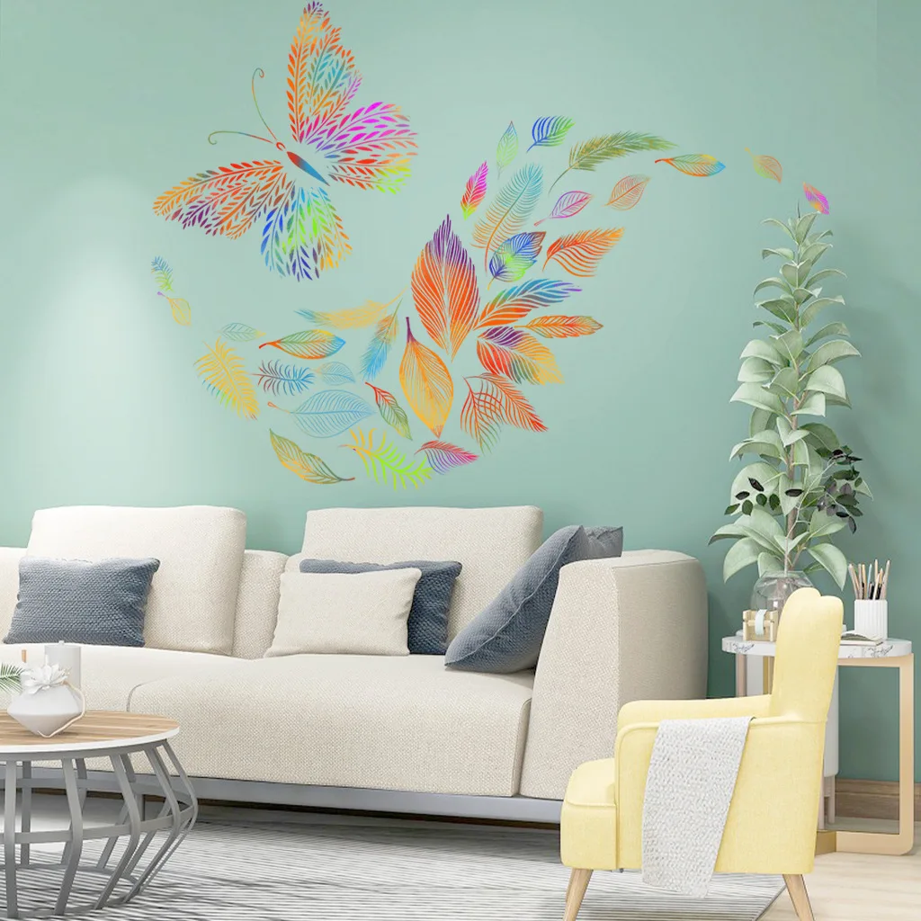 

Colorful Butterfly Wall Sticker Bedroom Living Room Background Home Decoration Poster Beautify Wallpaper Removable PVC Decals