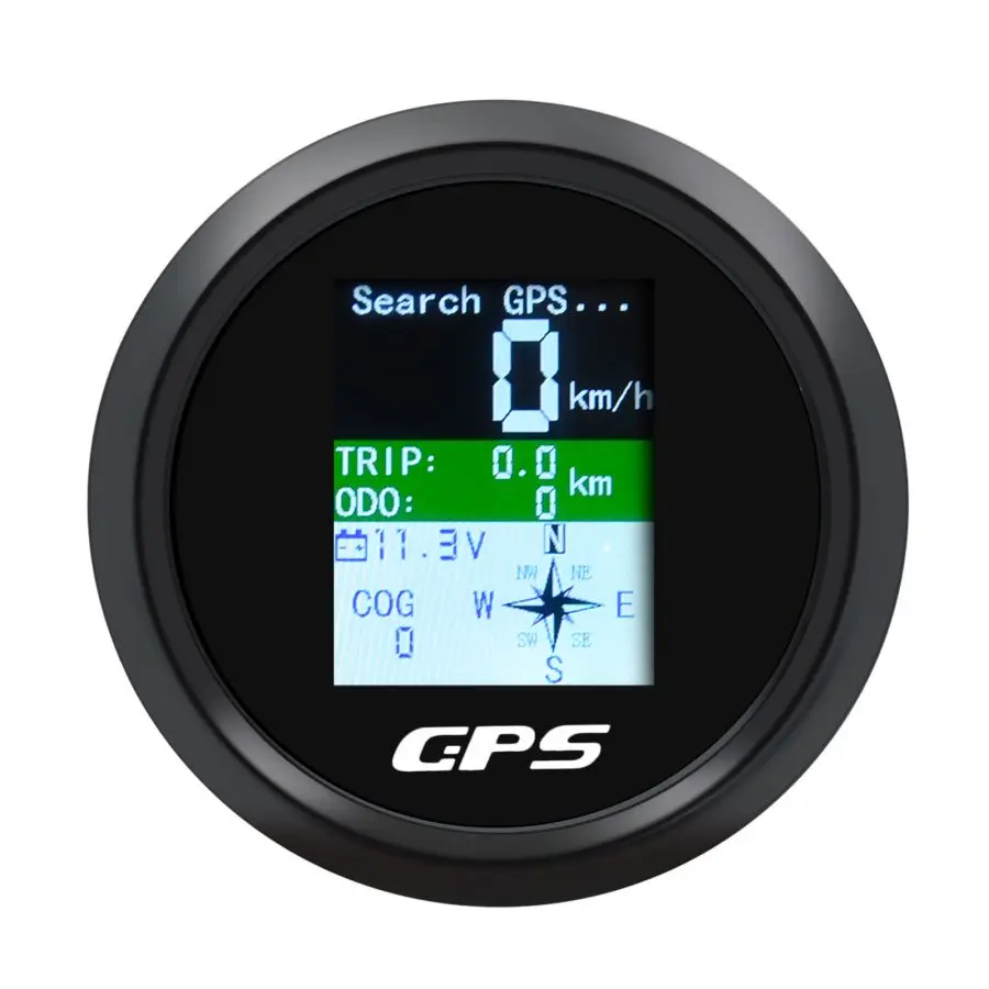 Boat Car GPS Speedometer With GPS Antenna For Motor Yacht TFT Screen Waterproof Odometer Adjustable Trip ODO COG Speed Meters