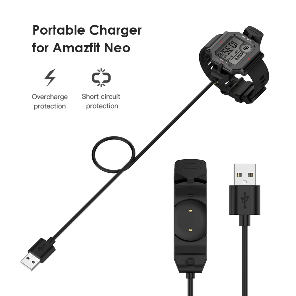 1 m USB Ladegerät Ladekabel Leitungskabel für Huami Amazfit Neo Uhrenzubehör 