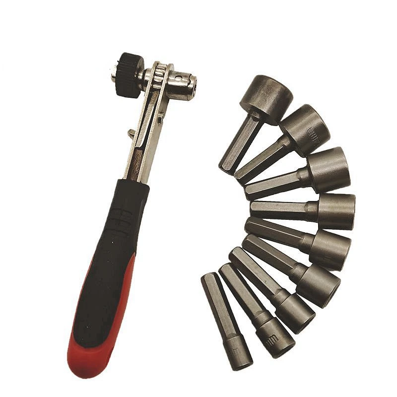 Description Picture 5 of itemKrachtige 9Pcs Power Nut Driver Socket Wrench 5 6 7 8 9 10 11 12 13 mm Hex Shank Adapter + 1/4 Ratchet Wrench Drill Screw Tools