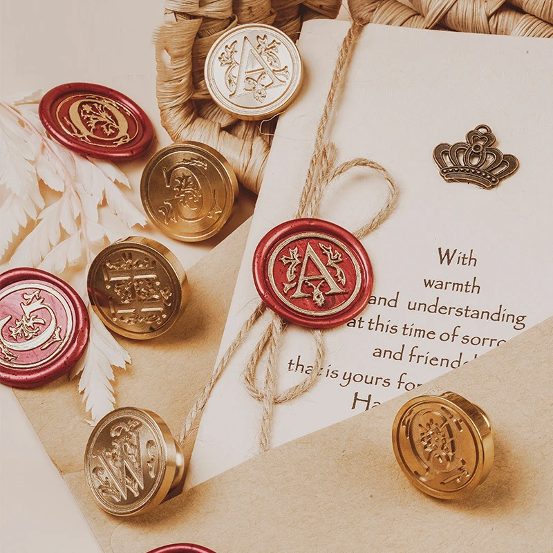 26 English Letter Wax Seal Stamp Brass Head Invitation Letter Sealing  Stamper AU