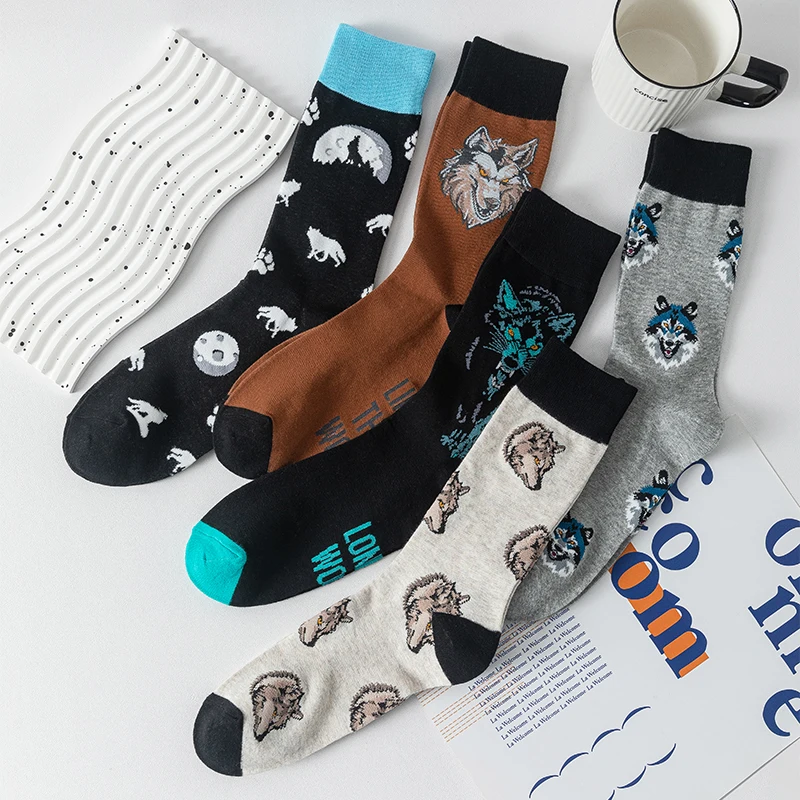 5 çift erkek Rugby Tasarım Orta Tüp Çorap Rahat Pamuklu Hip Hop Spor Sokak Stili Bahar Komik erkek Ayakkabıları