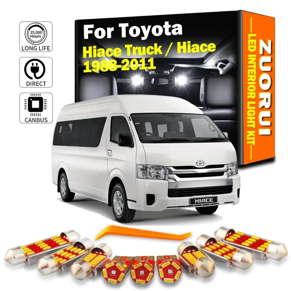 ZUORUI Canbus Car LED Interior Map Dome Light Kit For Toyota Hiace