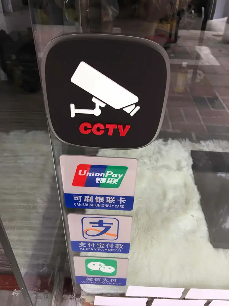 3D Shape Arcylic Warning Signs Sticker Waterproof 24 Hour Video Surveillance Sign Indoor Outdoor For CCTV Security Camera Office warning stickers,warning decal