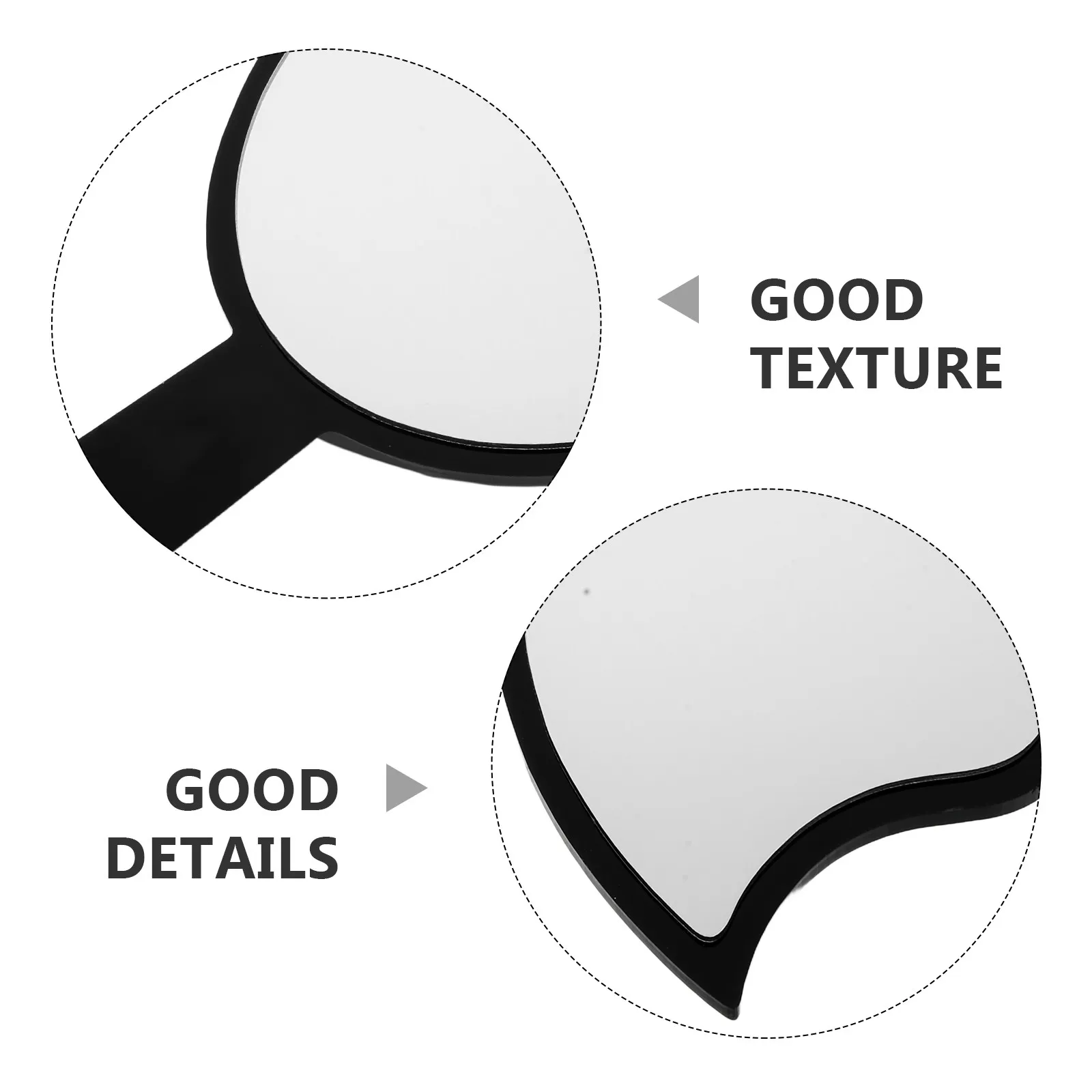 전문가용 아크릴 핸드헬드 속눈썹 거울 높은 투명도 소형 메이크업 거울 (살롱 미용 휴대용 여행용)