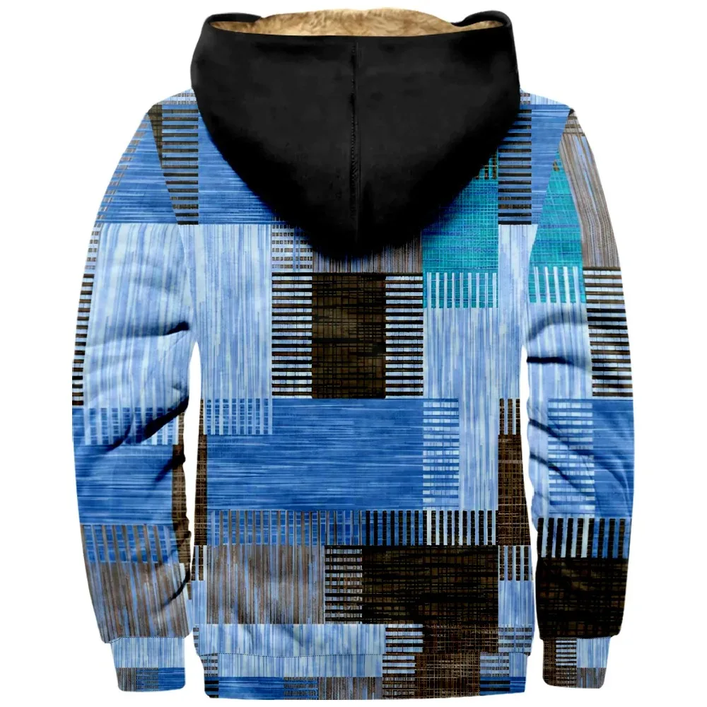 Graphic Prints Daily Classic Casual Women Men's 3D Print Hoodie Winter Outwear Long Sleeve Zip Sweatshirt Stand Collar Coat 2024