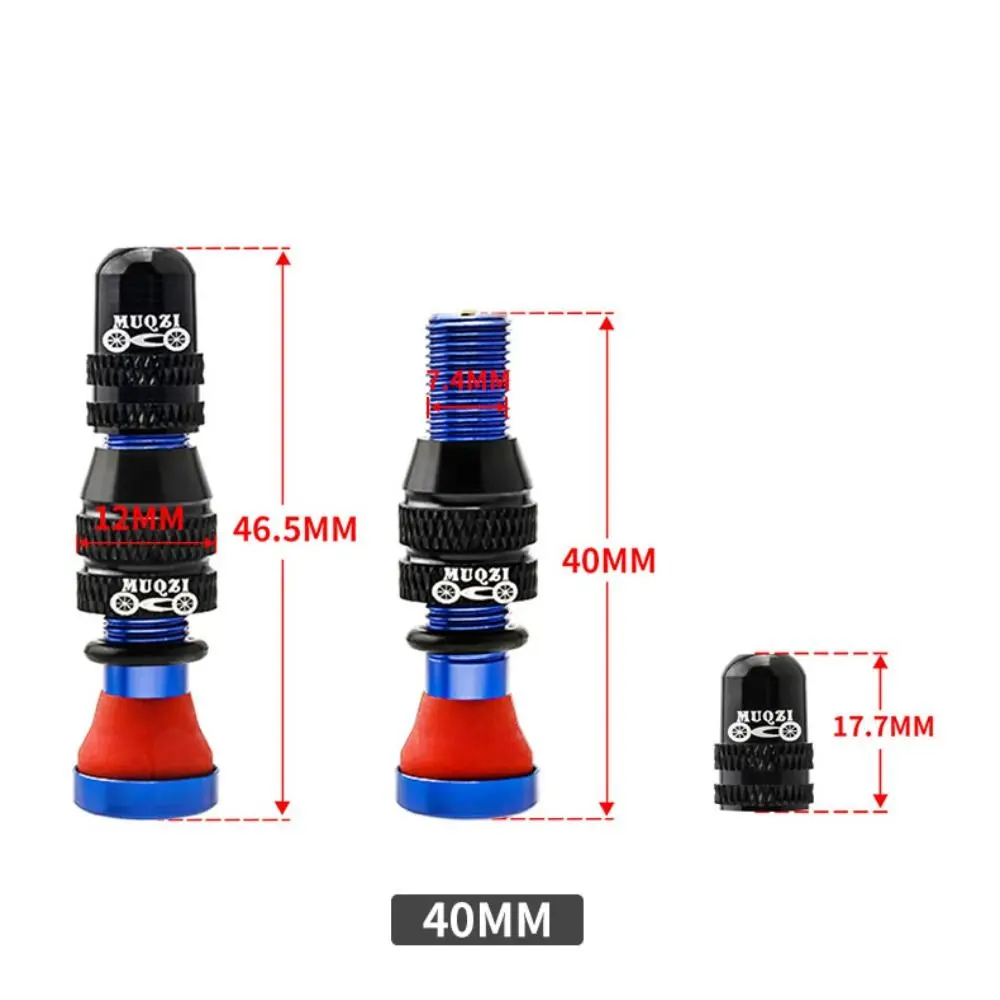 1 세트 40mm/60mm 자전거 슈레더 밸브 알루미늄 합금 렌치 포함 튜브리스 타..