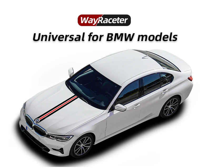 Car Hood Decal Bonnet Stripe Line Sticker For BMW F40 F20 F30 F10 G30 F36 F32 E60 E90 E92 E70 E87 M2 M3 M4 M5 M6 X1 X2 X3 X4 X5