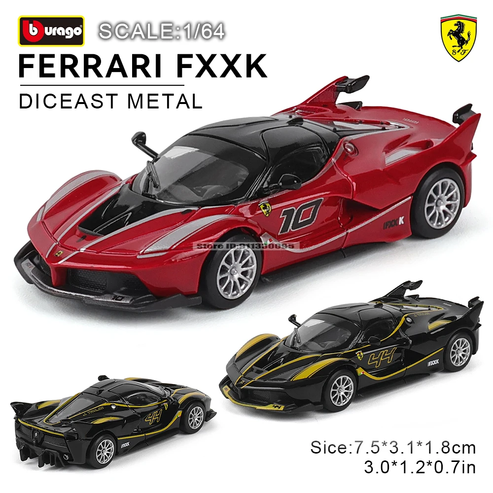 Bburago 1:64 Ferrari FXXK Legierungsautomodell, statisches Druckgussmodell, Weihnachtsgeschenkspielzeug für Kinder