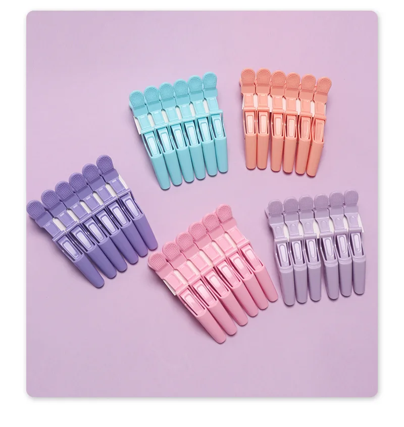 Colorful Alligator Hair Clips 6Pcs Clamps Hairdressing Professional Salon Hair Grip Crocodile Hairpins Barber Accessories hair clips hair accessories