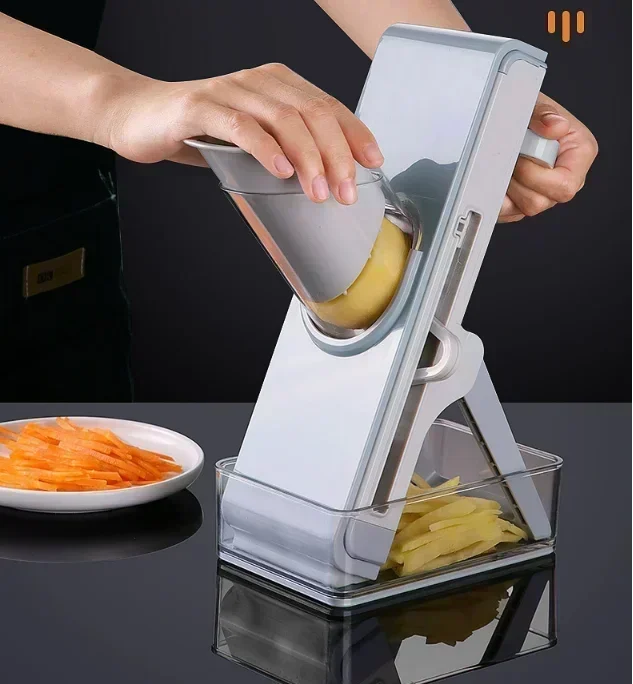 Hand-operated Vegetable Cutter Kitchen Lever Vegetable Cutter Press Grater Lemon Slicer Thick and Thin Shredder Meat Slicer