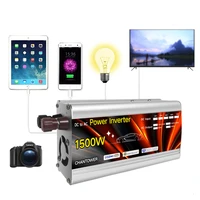 Onduleur solaire 12v 220v, 500W 1000W 1500W 2000W, transformateur de tension Portable, convertisseur de chargeur automatique, onduleur de puissance pour voiture 3
