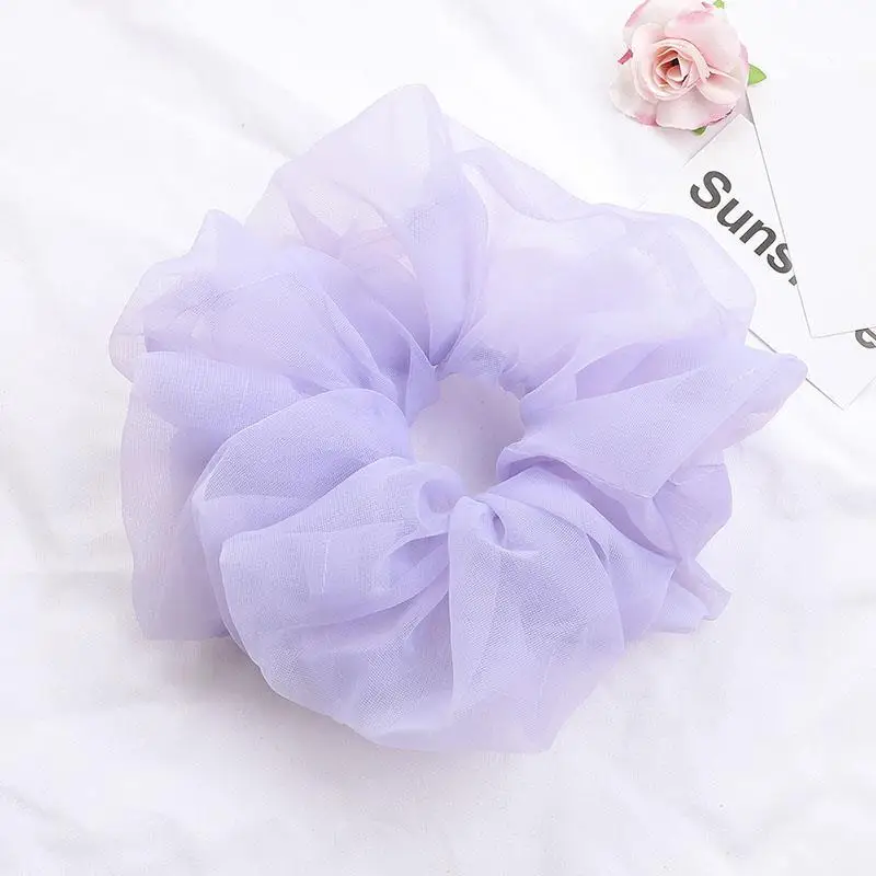 vintage hair clips Oversized Hair Scrunchies For Women Solid Satin Silk Scrunchie Hair Rubber Bands Elastic Hair Ties Accessories Ponytail Holder head wrap for women Hair Accessories