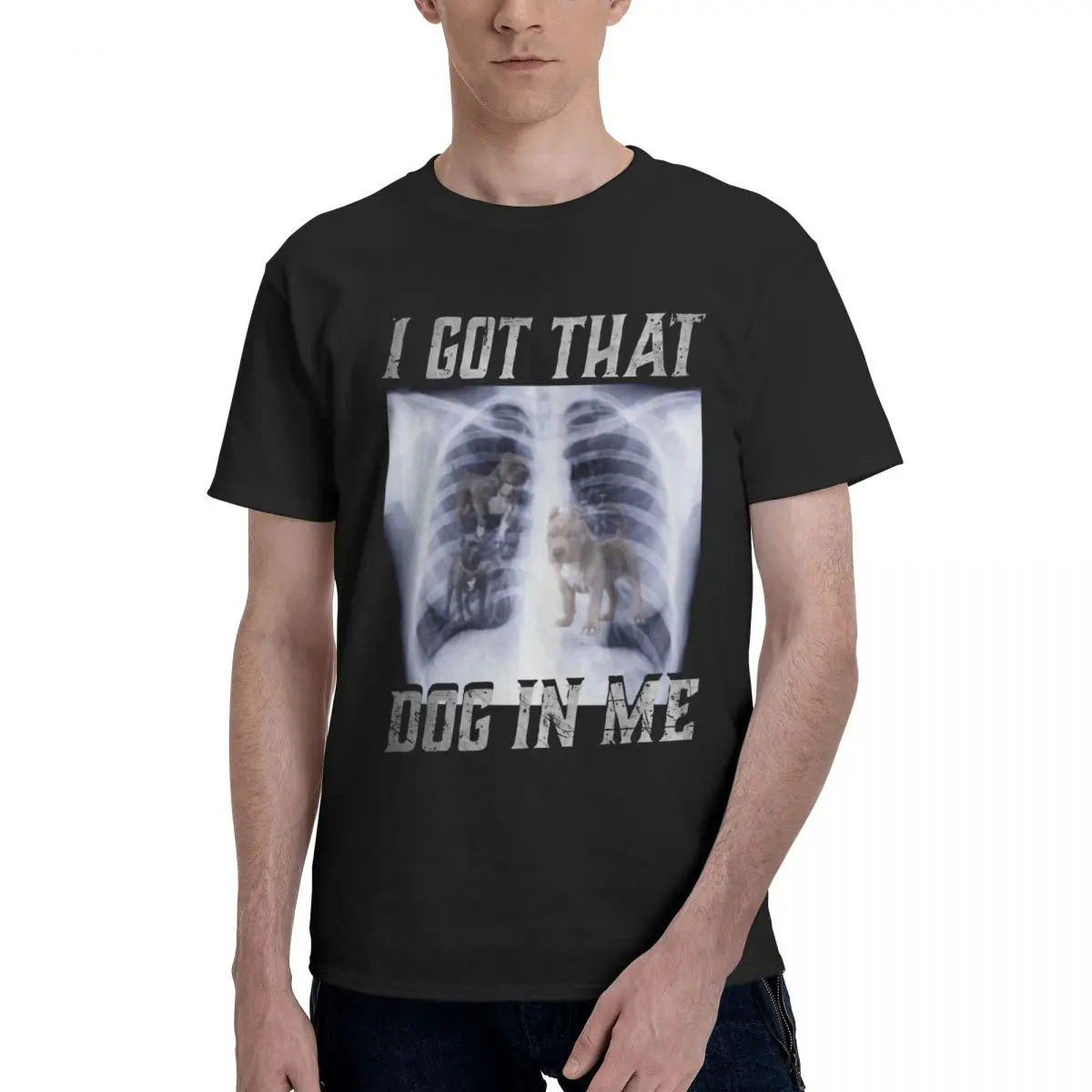 

Забавная футболка с надписью «I Got That Dog In Me Xray Meme» для влюбленных собак, индивидуальная графика для мужчин и женщин Y2K