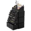 READAEER Makeup Cosmetic Organizer Storage Drawers Display Boxes Case with 12 Drawers (Black) 6