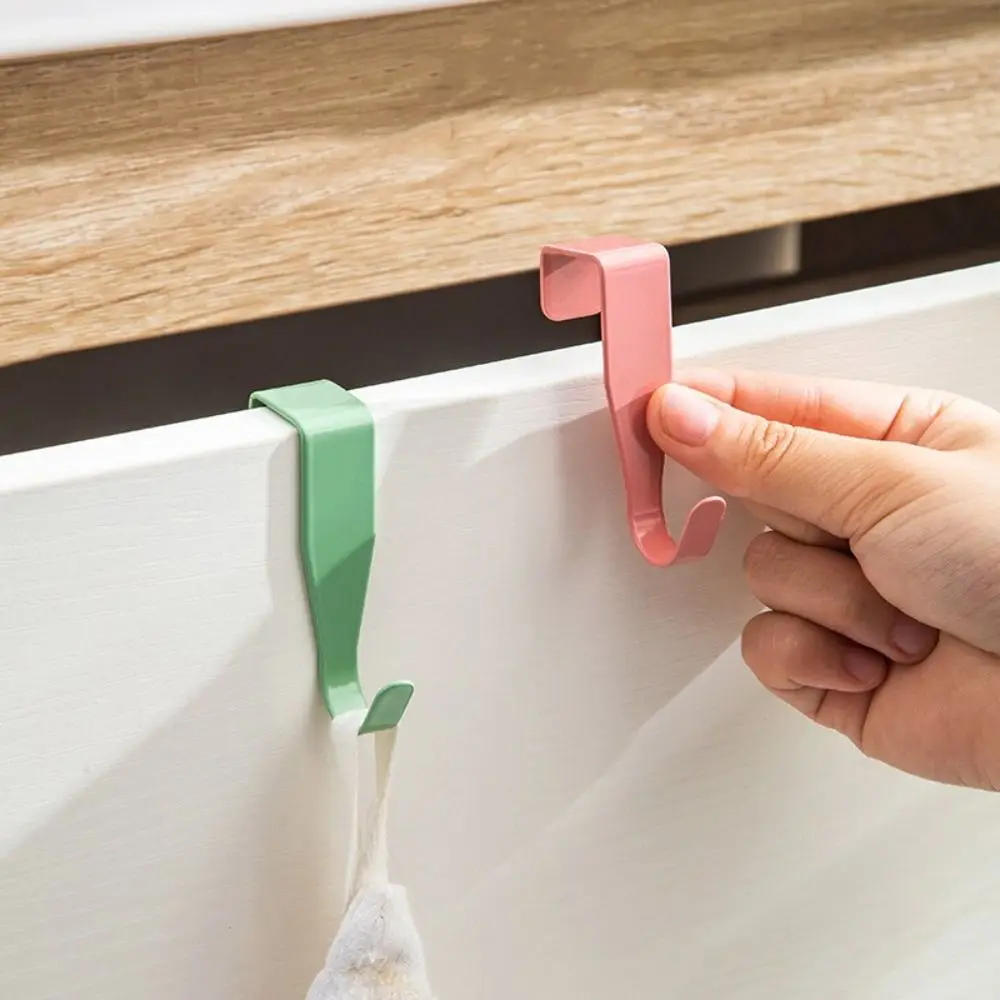 Cabinet Door Hook 4PCS Colorful Kitchen Door Rear Hanger Drawer Office Table Key Bag Storage Hook For Home Bathroom Accessories storage hook,door hook
