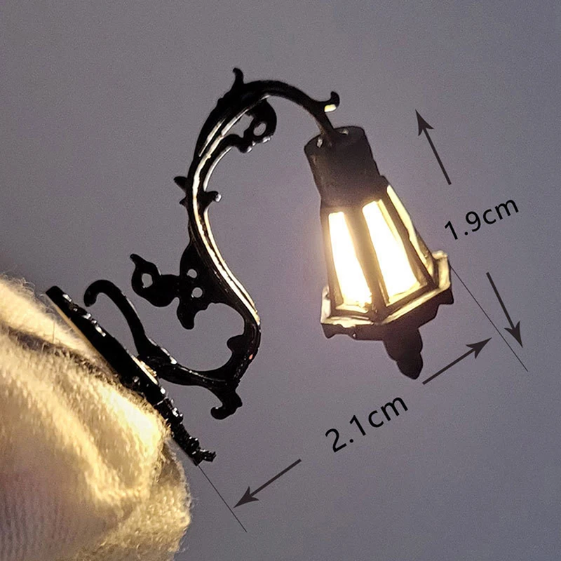 인형의 집 벽 램프 모델 정원 마당 샹들리에 모래 테이블 LED 조명, 인형 집 장식 재료, 따뜻한 흰색, 2-5 개