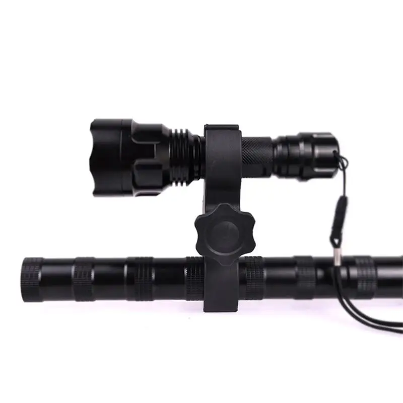 Tactical Flashlight Mount Bracket Rifle Flash Torch Holder Dia 25-30mm Torch Clip for Hunting Riding Accessories