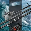 2.1m/2.4m Carbon Fiber Spinning Fishing Rod Super Light Telescopic Fishing Rod Long Distance Handle Sea Pole Lure 30g-200g 1